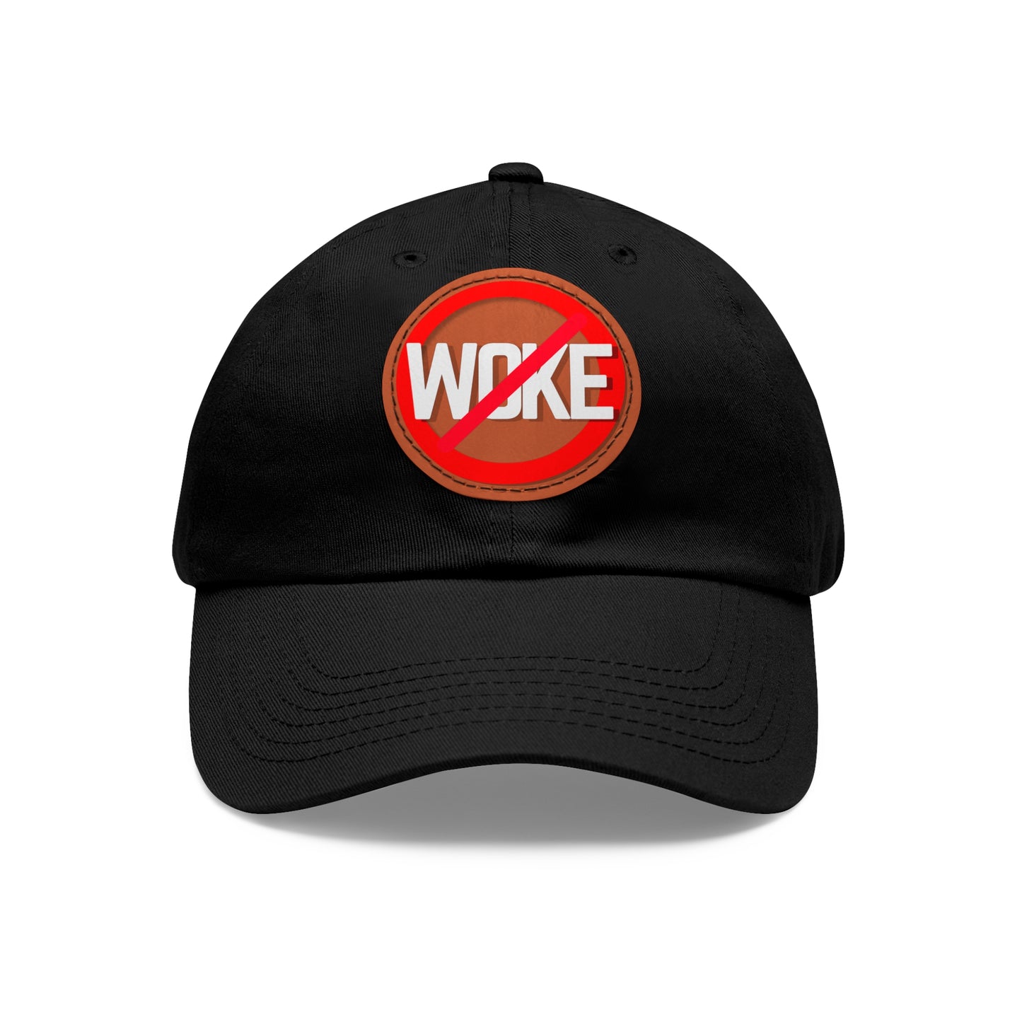 Anti-Woke Leather Patch Ballcap