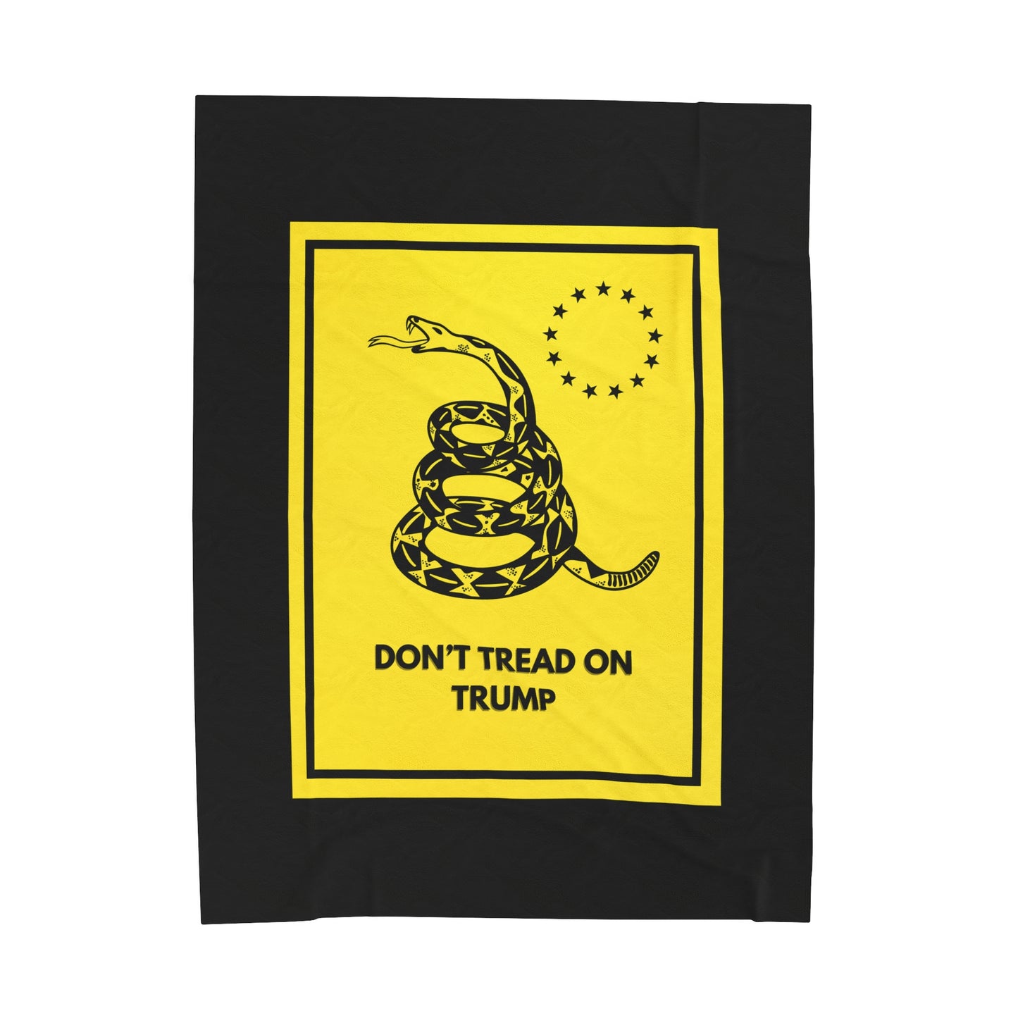 Don't Tread on Trump Velveteen Plush Blanket - Cozy Home Decor for Patriots