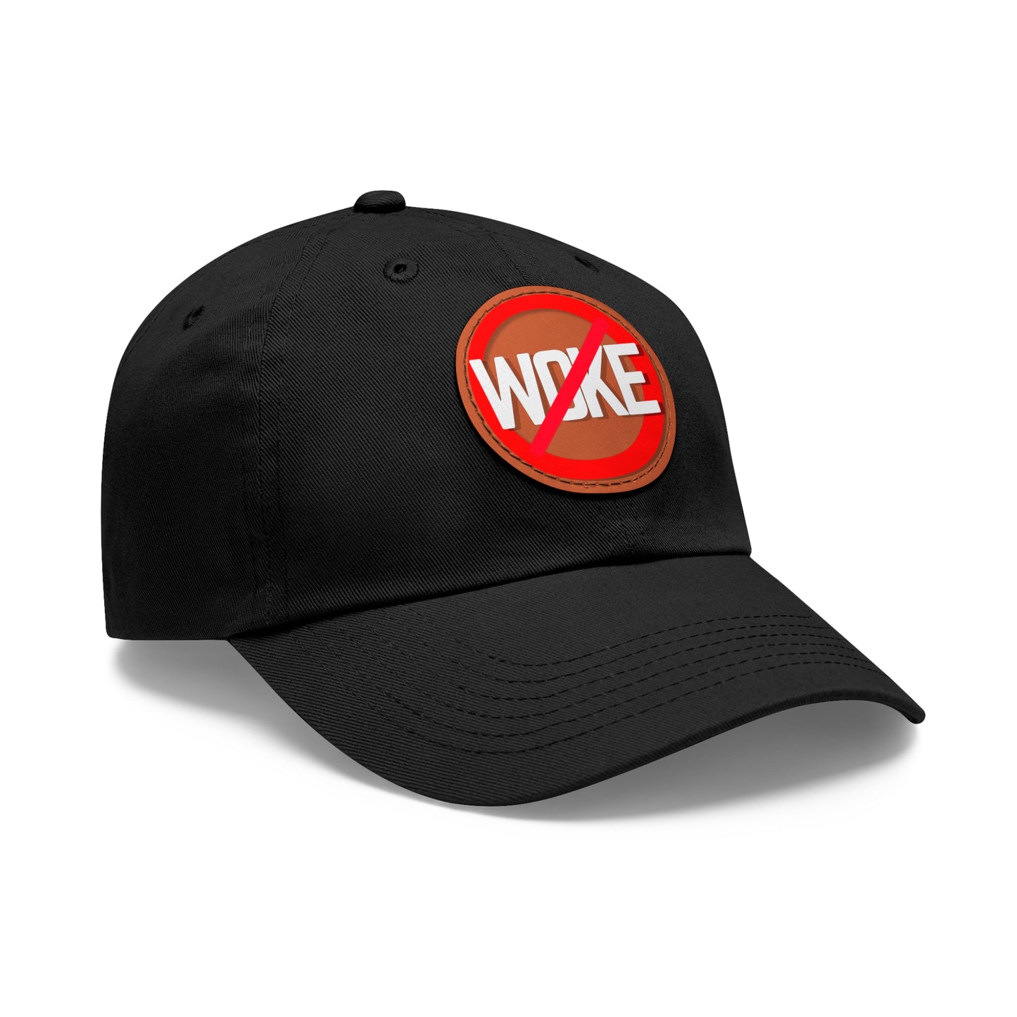 Anti-Woke Leather Patch Ballcap