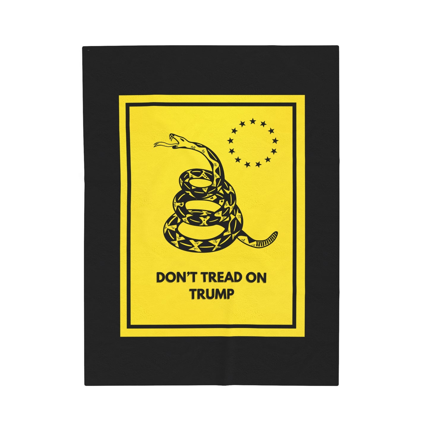 Don't Tread on Trump Velveteen Plush Blanket - Cozy Home Decor for Patriots