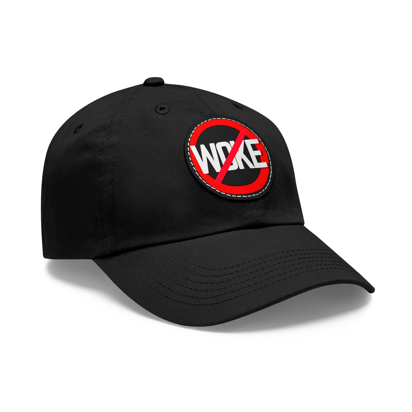 Anti-Woke Leather Patch Ballcap