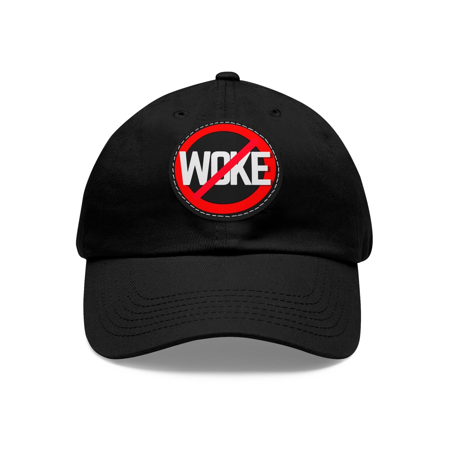 Anti-Woke Leather Patch Ballcap