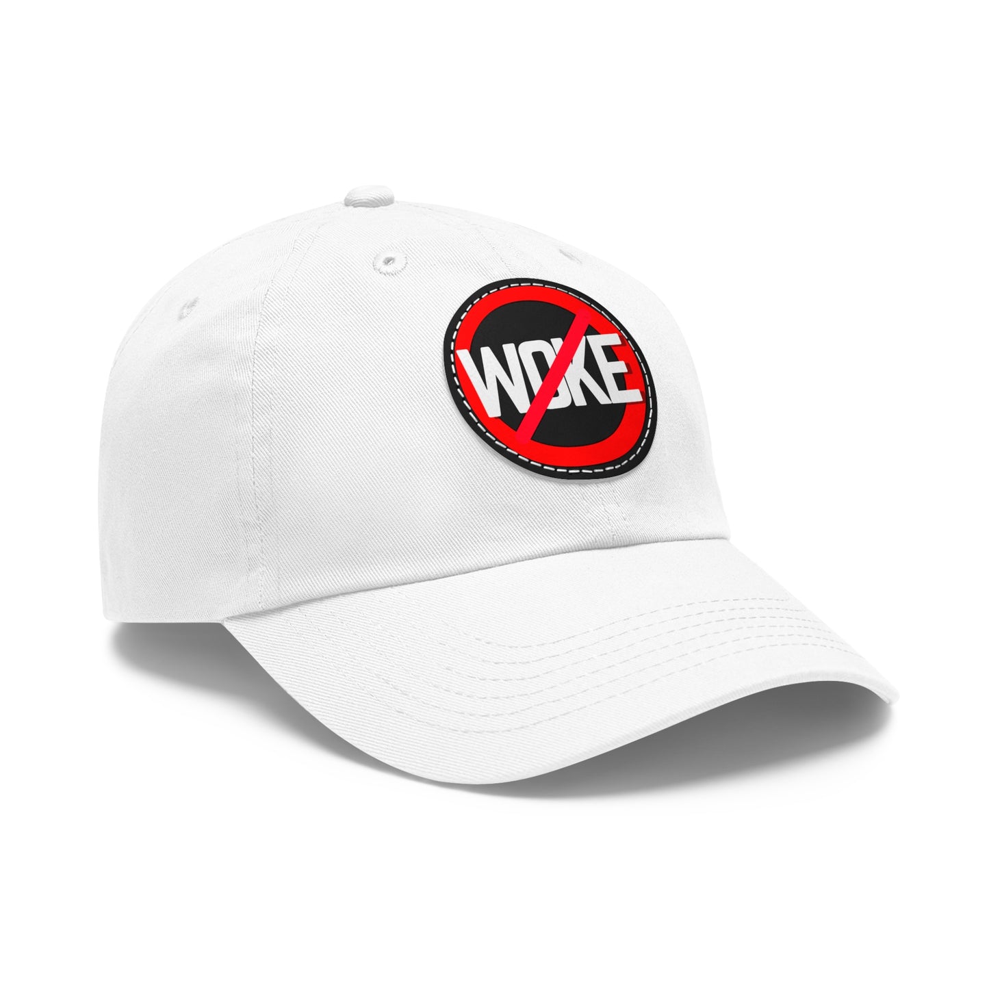 Anti-Woke Leather Patch Ballcap