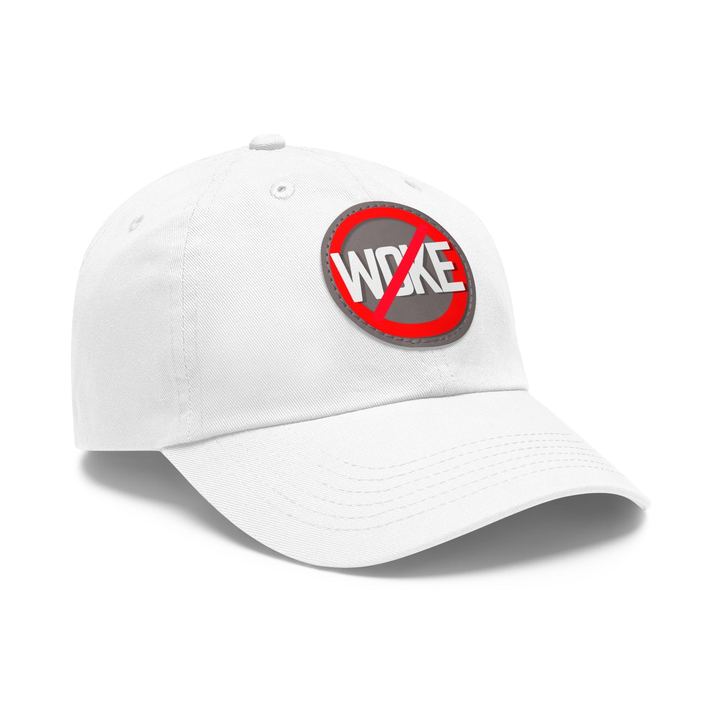 Anti-Woke Leather Patch Ballcap