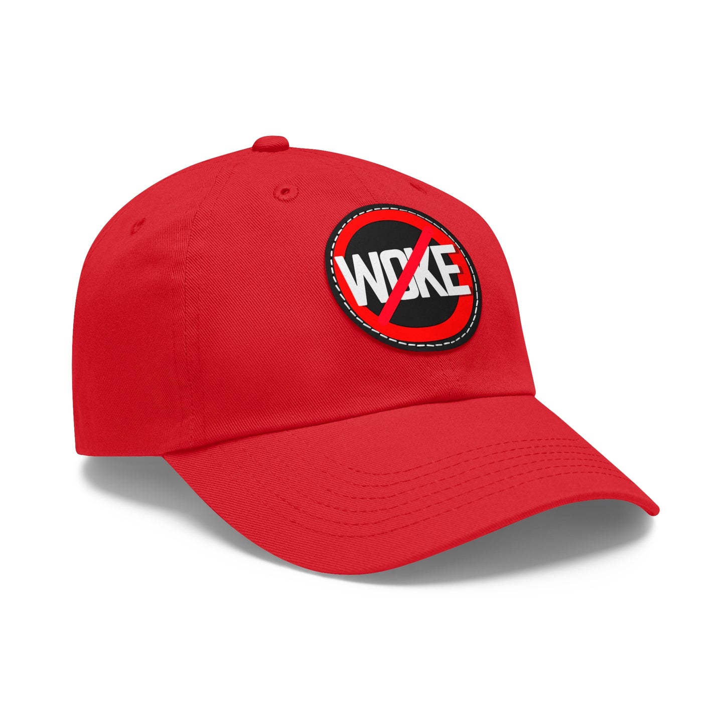 Anti-Woke Leather Patch Ballcap