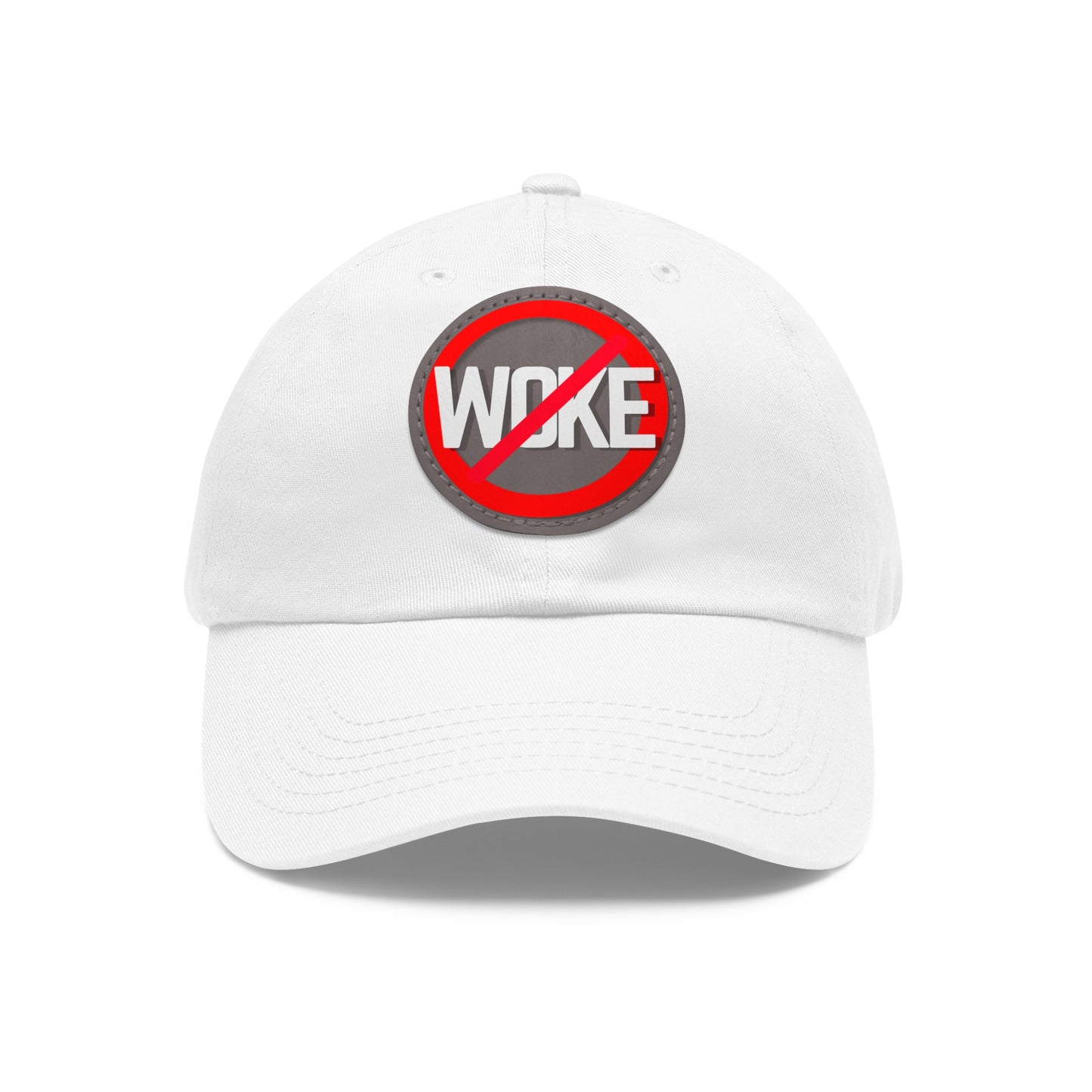 Anti-Woke Leather Patch Ballcap