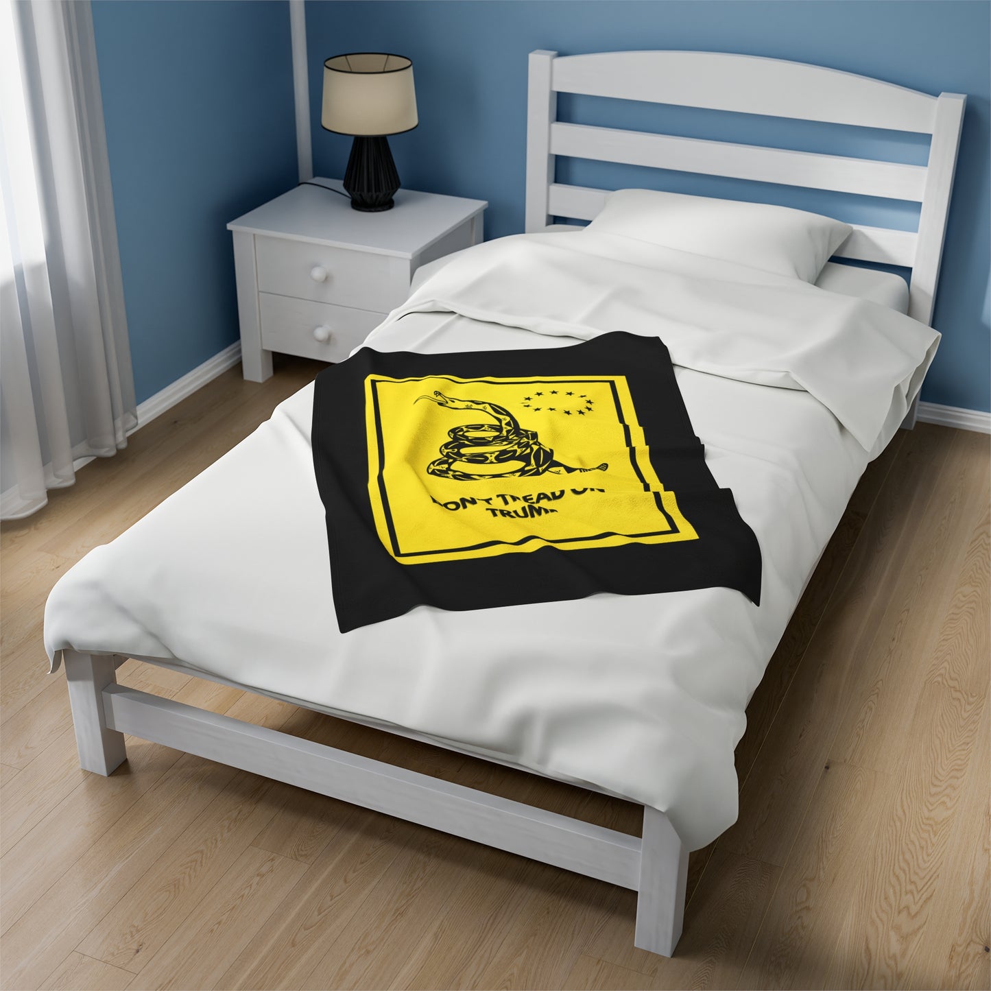 Don't Tread on Trump Velveteen Plush Blanket - Cozy Home Decor for Patriots