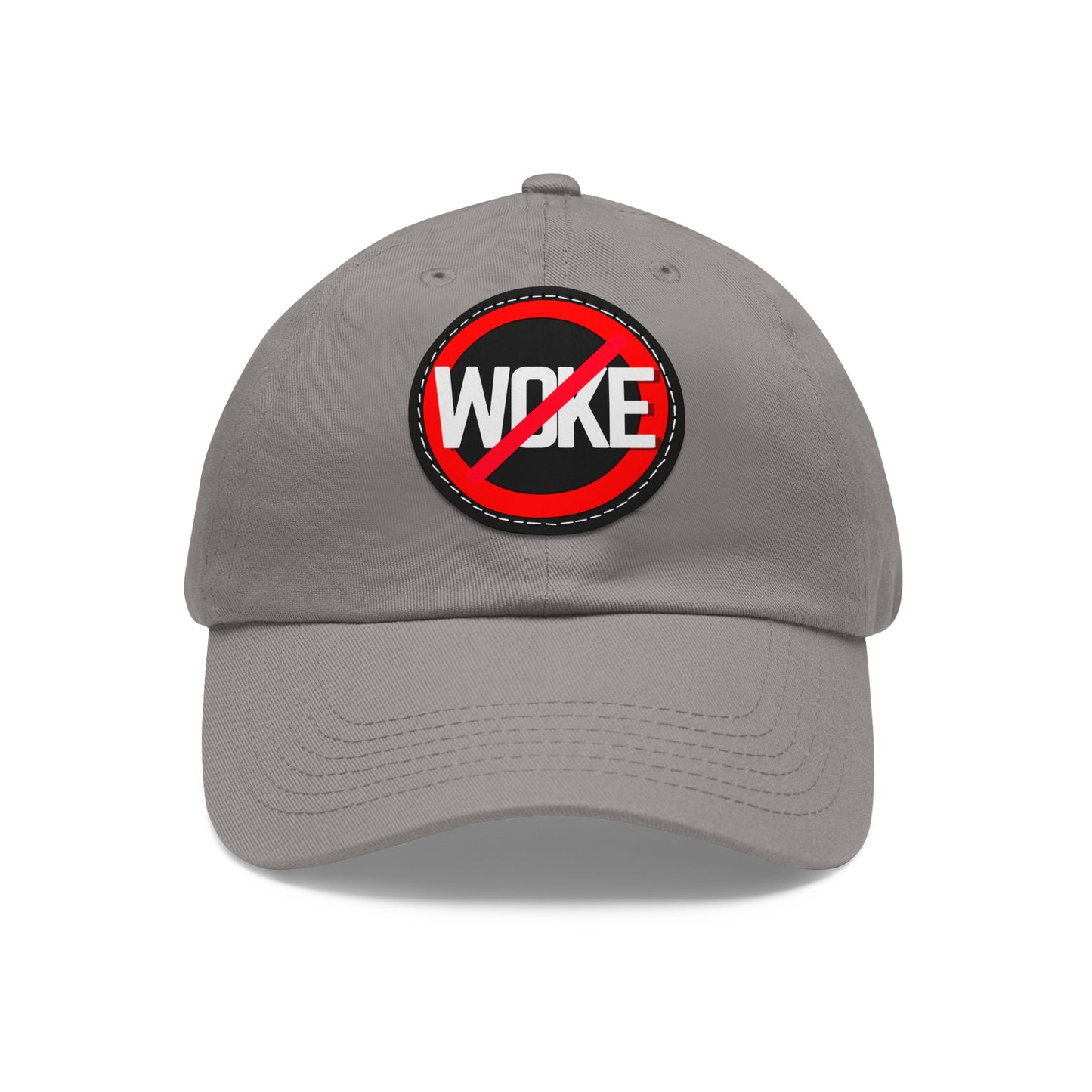 Anti-Woke Leather Patch Ballcap