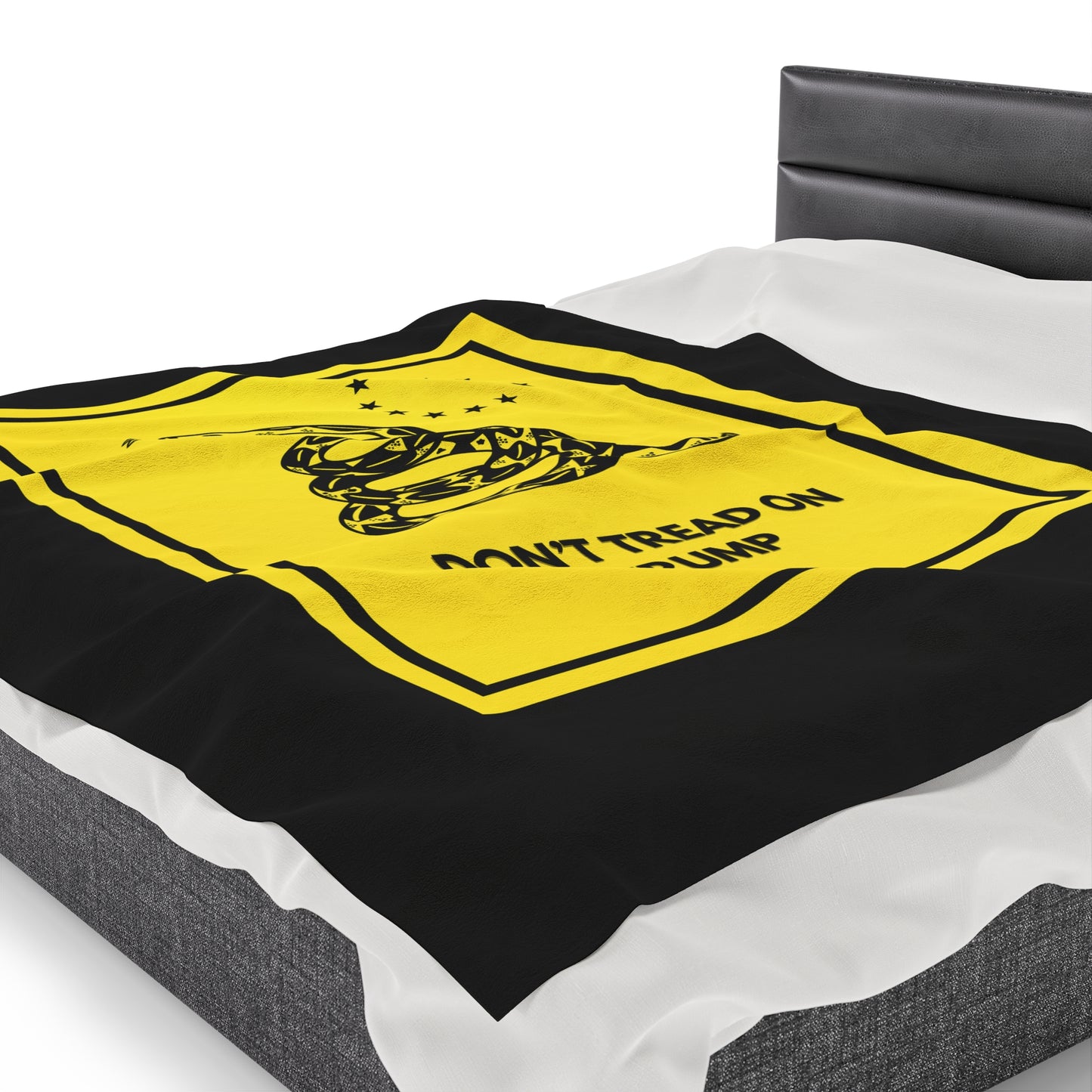 Don't Tread on Trump Velveteen Plush Blanket - Cozy Home Decor for Patriots