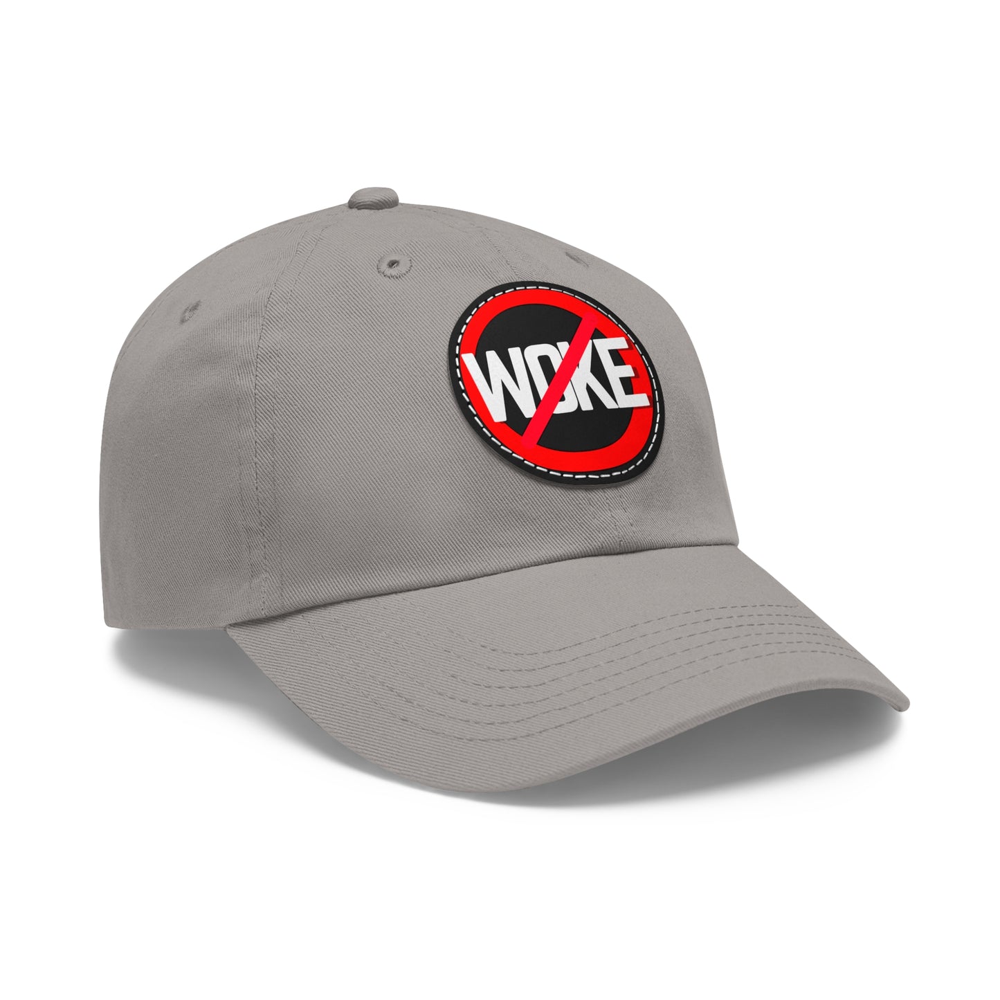 Anti-Woke Leather Patch Ballcap