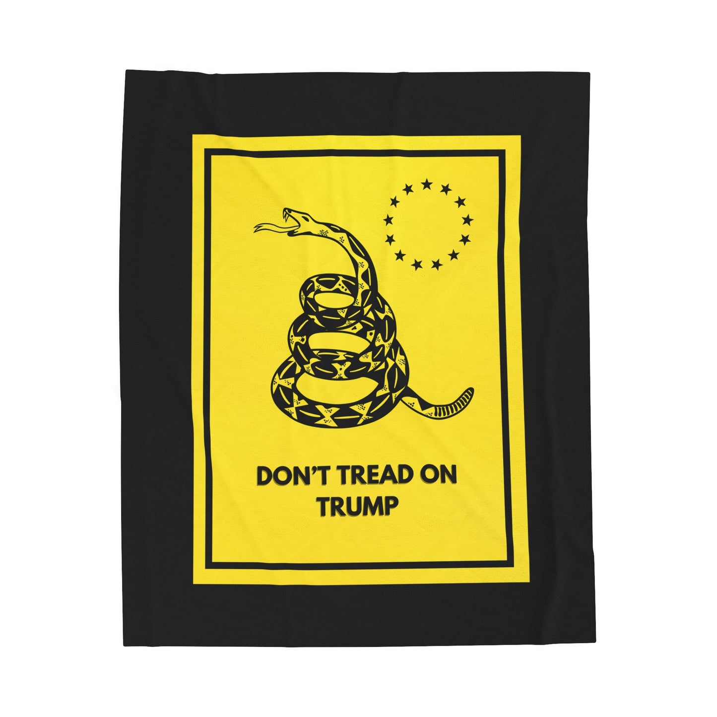 Don't Tread on Trump Velveteen Plush Blanket - Cozy Home Decor for Patriots