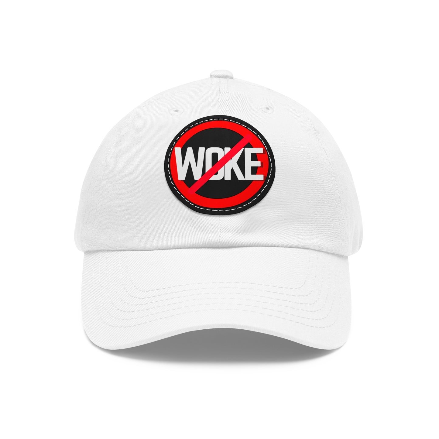 Anti-Woke Leather Patch Ballcap